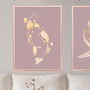 Gold Pink Koi Fish Original Artwork Wall Art Print, thumbnail 3 of 5