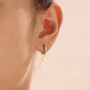 Star Charm Huggie Hoop Earrings In Sterling Silver, thumbnail 2 of 9