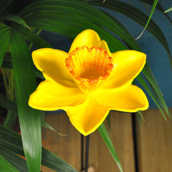 Cast Iron Daffodil Bird Feeder Garden Ornament, 4 of 5