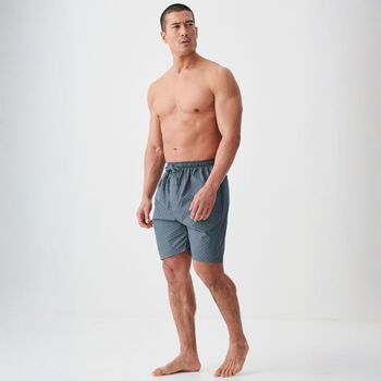 Men's 'Geometric Moorland' Crisp Cotton Pyjama Shorts, 2 of 5