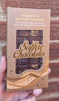 Peanut And Salted Caramel Stuffed Chocolate Bar, 5 of 5