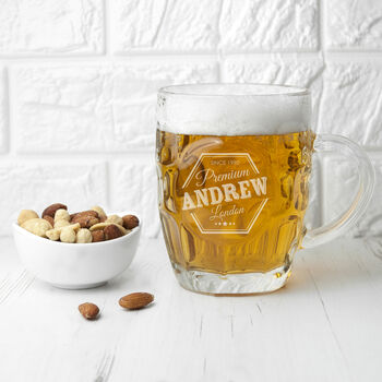Personalised Premium Dimpled Beer Glass, 3 of 6