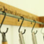 Custom Engraved Farmhouse Kitchen Pan Hanger – Handmade From Dartmoor Oak, thumbnail 7 of 12