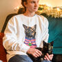 Festive Funny Cat Mum Christmas Jumper Personalised, thumbnail 9 of 9