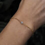 March Birthstone Aquamarine Gold Bracelet, thumbnail 1 of 4