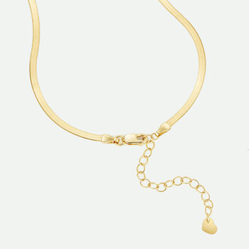 9ct Yellow Gold Herringbone Chain Necklace, 5 of 5