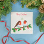 Personalised Robin Couple Christmas Card, thumbnail 3 of 7