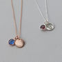 Personalised Rose Gold Plated Birthstone Necklace, thumbnail 2 of 10