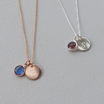 Personalised Rose Gold Plated Birthstone Necklace, 2 of 10