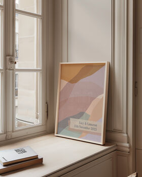 Personalised Pastel Couple's Canvas Print, 2 of 3