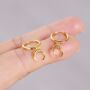 Moon Crescent Hoop Earrings, Gold Hoops, Minimalistic, thumbnail 1 of 8