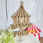 Personalised Circus Big Top Themed Birthday Cake Topper, thumbnail 2 of 7