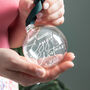 Christmas Engagement Glass Bauble, thumbnail 2 of 2