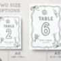 Hand Drawn Whimsical Wedding Table Numbers, thumbnail 3 of 6