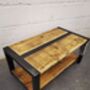 Industrial Reclaimed Coffee Table Tv Unit Shelf 658, thumbnail 1 of 6