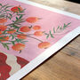 Vase Of Clementines Wall Art | Hand Painted Fruit Print, thumbnail 5 of 13