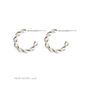 Everyday Sterling Silver Twist Hoops, thumbnail 3 of 10