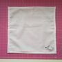 Hand Embroidered Monogram Handkerchief With Flower, thumbnail 10 of 10