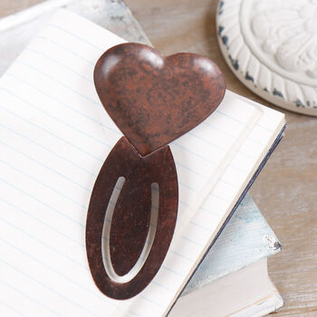 Personalised Iron Heart Page Clip Bookmark, 7 of 7