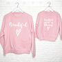 'Beautiful' Mother And Daughter Matching Sweatshirt Set, thumbnail 7 of 7
