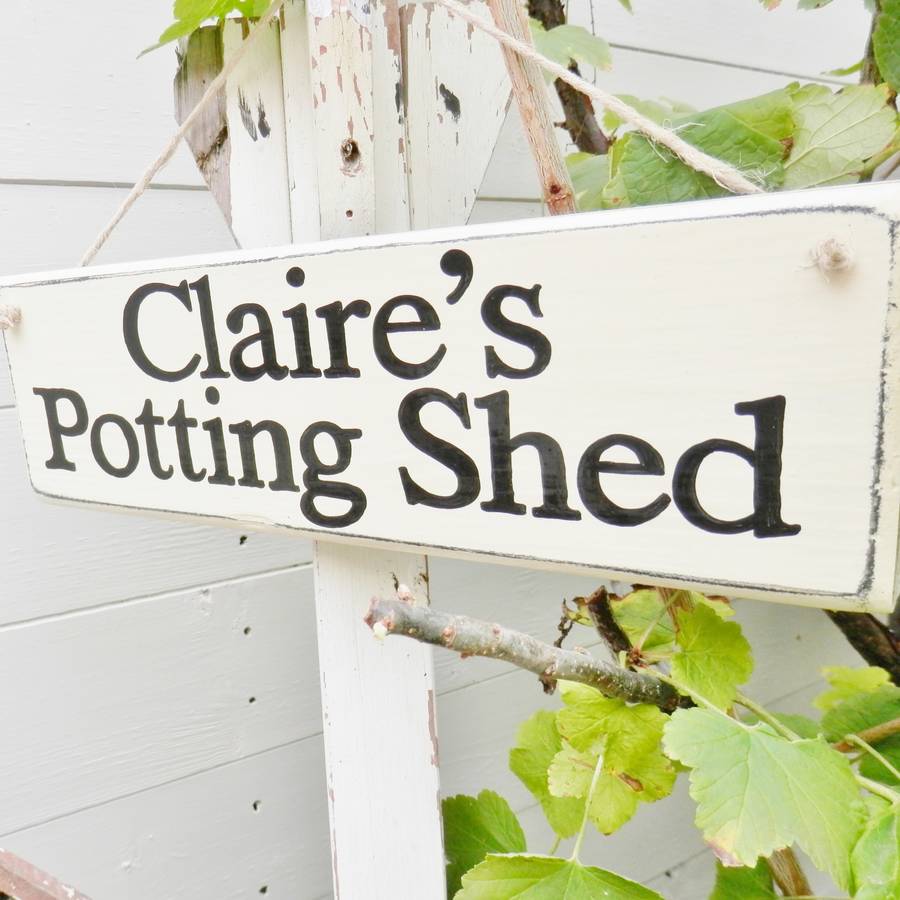 Personalised 'rustic' Style Garden/House Sign By Potting 