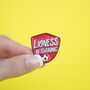 Lioness In Training Enamel Pin, thumbnail 4 of 4