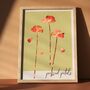 Pressed Petal Floral Art Print, Soft Earthy Colours, thumbnail 3 of 4