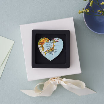 Personalised Miniature Map Heart 50th Birthday Gift, 3 of 4