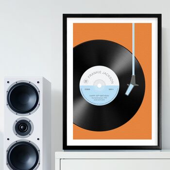 Personalised 33rpm Vinyl Record Music Print, 2 of 9