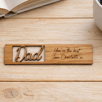 Personalised Dad Wooden Bookmark Father’s Day Gift, 5 of 6