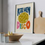 Kitchen Disco Typography Print, thumbnail 1 of 8