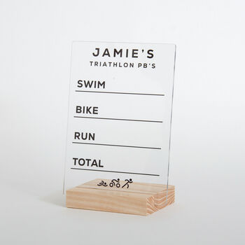 Personalised Triathlon Personal Best Sign, 6 of 9
