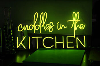 'Cuddles In The Kitchen' Neon LED Sign, 9 of 12