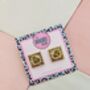 Ravioli Glitter Resin Studs / Foodie Gift / Italian Food Jewellery / Cute Statement Accessories, thumbnail 5 of 5