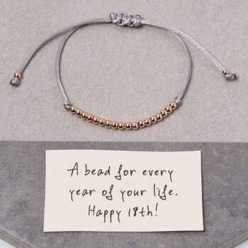 Happy 18th Bead For Every Year Friendship Bracelet, 2 of 6