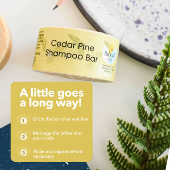 Cedar Pine Shampoo Bar For All Hair Types Palm Free, 5 of 9