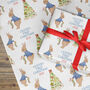 Rabbit Personalised Christmas Wrapping Paper, thumbnail 1 of 6