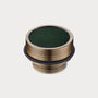 Brass Floor Mounted Door Stops With Leather Insert, thumbnail 2 of 9