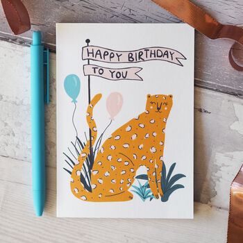 Happy Birthday To You Leopard Birthday Card, 5 of 5