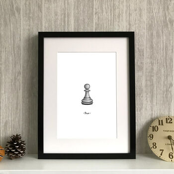 Personalised Chess Piece Print, 5 of 6
