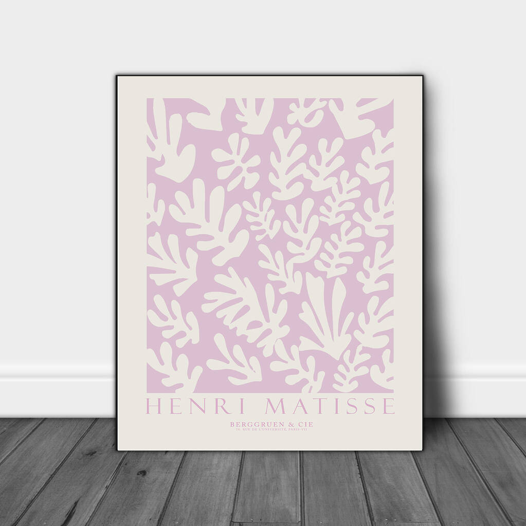Matisse Pink Powder Leaf Print, 1 of 2