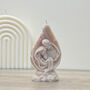 Christmas Holy Family Nativity Candle In Angel Wings, thumbnail 5 of 9