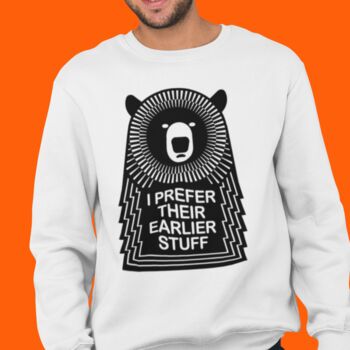 Unisex Funny Music Quote Bear Jumper, 4 of 5
