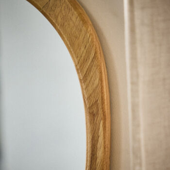 Camares Wood Organic Pebble Mirror, 3 of 5