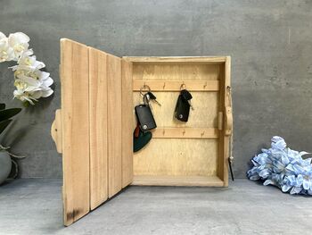 Wooden Key Box Holder Heart Desig Housewarming Gift, 7 of 9