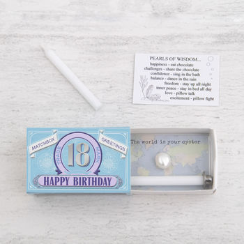 Happy 18th Birthday Candle And Freshwater Pearl Gift, 3 of 8