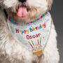 Personalised Happy Birthday Dog Bandana, thumbnail 2 of 3