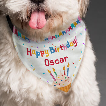 Personalised Happy Birthday Dog Bandana, 2 of 3