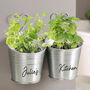 Personalised Twin Heart Garden Bucket Planters, thumbnail 4 of 10