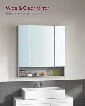 Bathroom Mirror Cabinet With Adjustable Shelves, 2 of 6